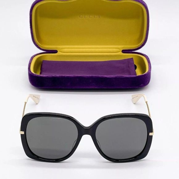 Sale! New Gucci Women\'s 57mm Black Sunglasses! main image 7